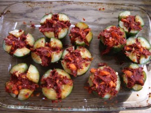Stuffed Cucumber Kimchi (taken by Eve Lynch)